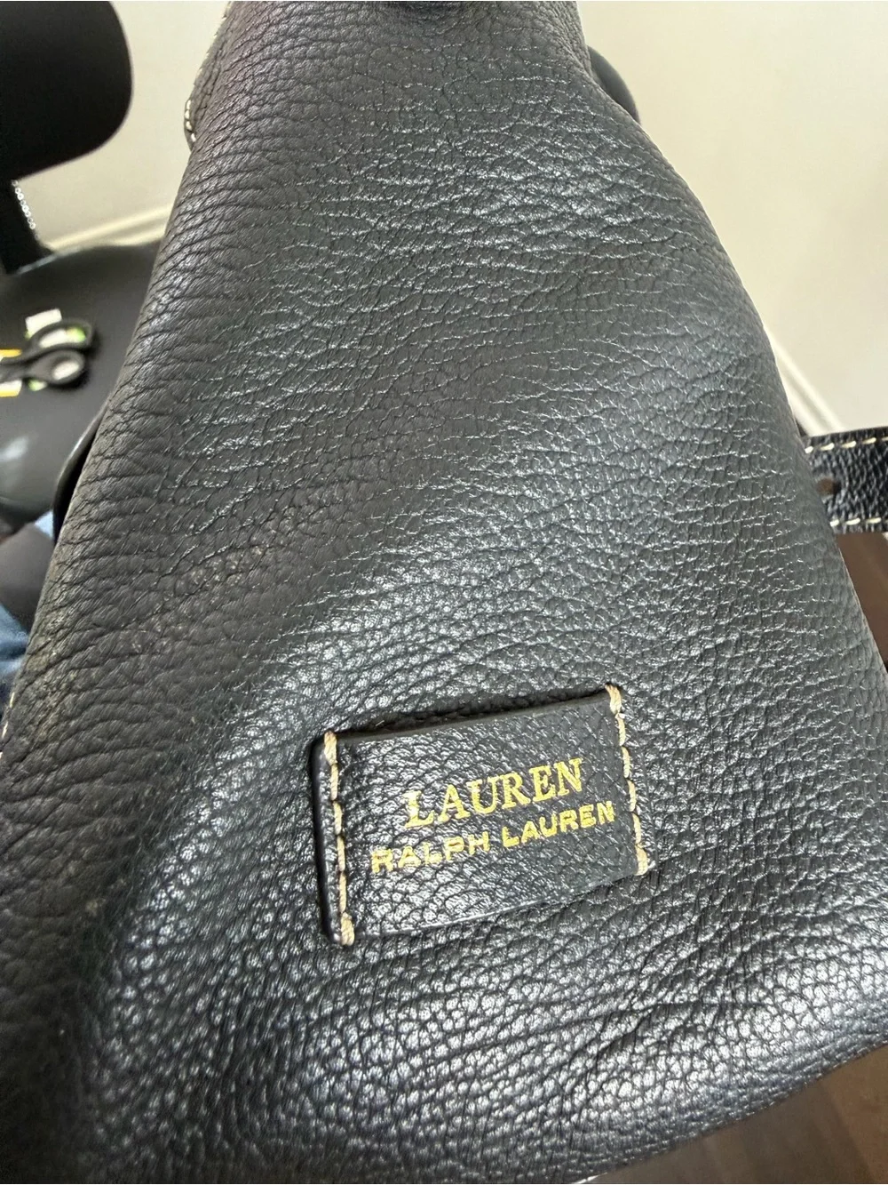Equestrian Quiet Luxury Black Leather Backpack — Lauren Ralph Lauren